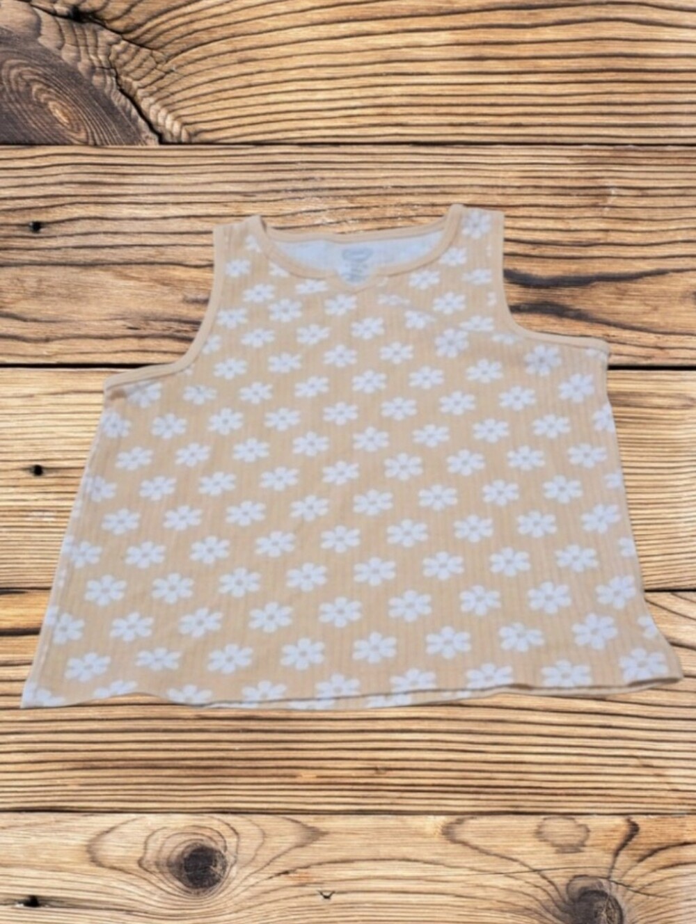 GIRL'S WONDER NATION FLOWER TANK TOP